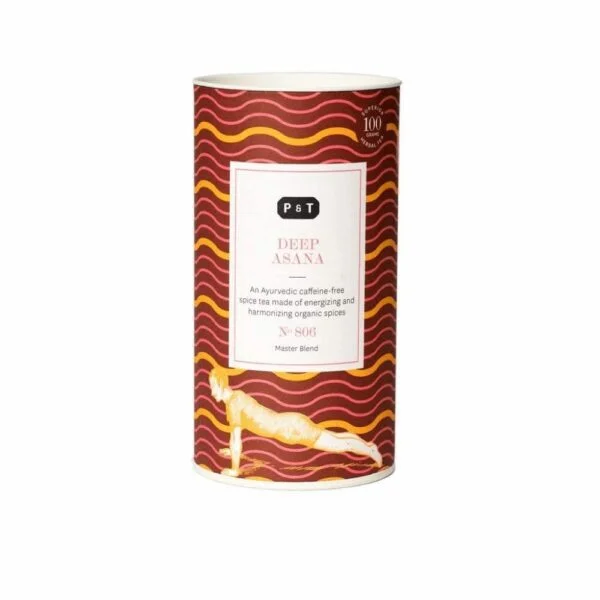 Deep Asana is An Ayurvedic caffeine-free spice tea made of energizing and harmonizing organic spices